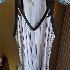 Candies lightweight black and white striped shirt! Size Small